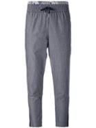 Adidas Originals - Cropped Track Pants - Women - Polyester - 44, Blue, Polyester