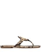 Tory Burch Miller Metal Logo Sandals - Brown