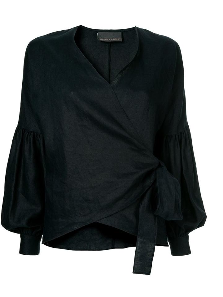 Ginger & Smart Serenity Wrap Top - Black