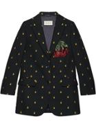 Gucci Pineapple Fil Coupé Wool Jacket - Black