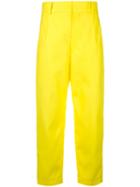Sofie D'hoore Slim Fit High-waist Trousers, Women's, Size: 36, Yellow/orange, Cotton