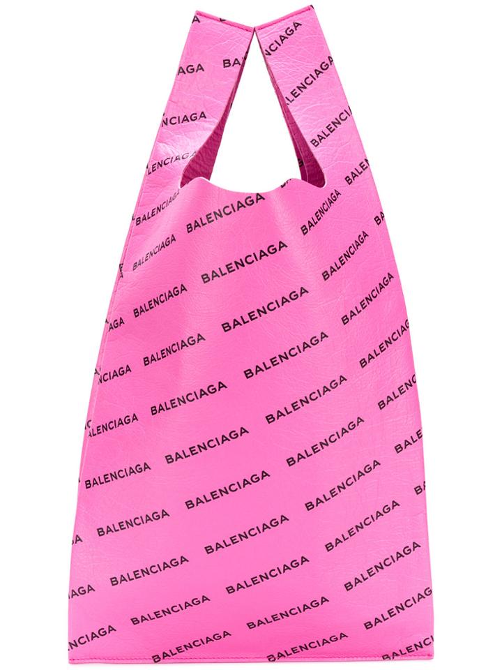 Balenciaga Supermarket Shopper Bag - Pink & Purple
