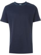 Sunspel Round Neck T-shirt, Men's, Size: L, Blue, Cotton