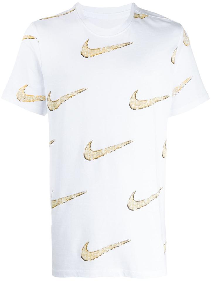 Nike Logo Print Crewneck T-shirt - White