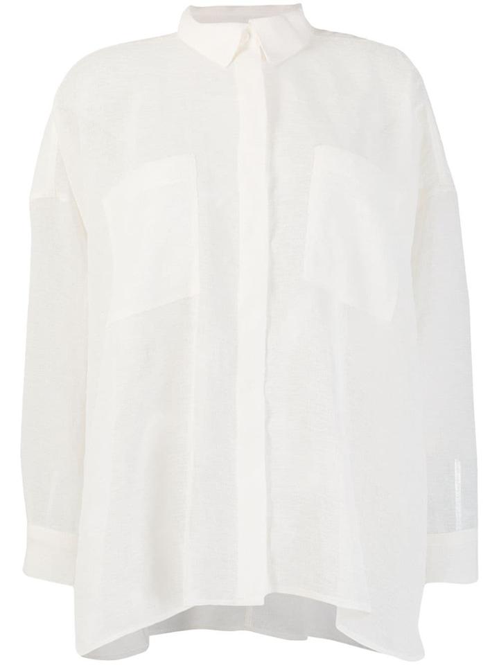 Maison Rabih Kayrouz Sheer Constructed Shirt - Neutrals