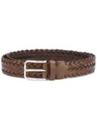 Brunello Cucinelli - Woven Adjustable Belt - Men - Leather - 115, Brown, Leather