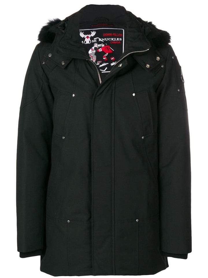 Moose Knuckles Hooded Parka - Black