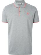 Pringle Of Scotland Embroidered Logo Polo Shirt, Men's, Size: S, Grey, Cotton