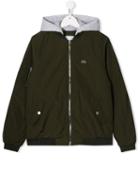 Lacoste Kids Contrasting Hood Jacket - Green