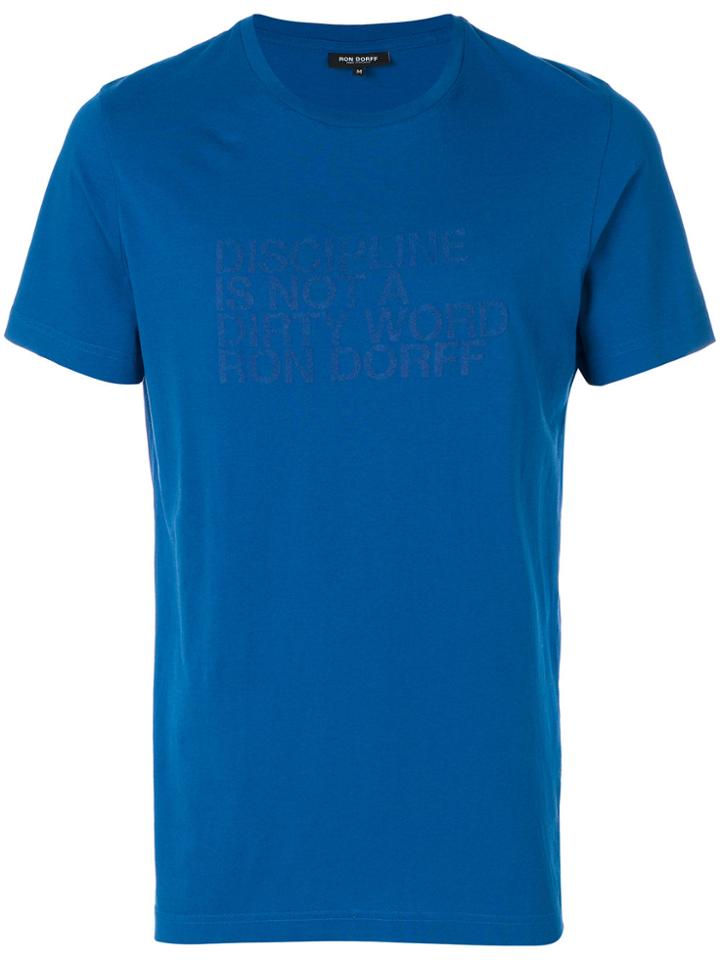 Ron Dorff Discipline Embossed T-shirt - Blue