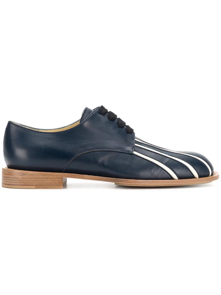 Marni Stripe Detail Lace-up Shoes - Blue