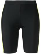 Fantabody Block Stripe Biker Shorts - Black