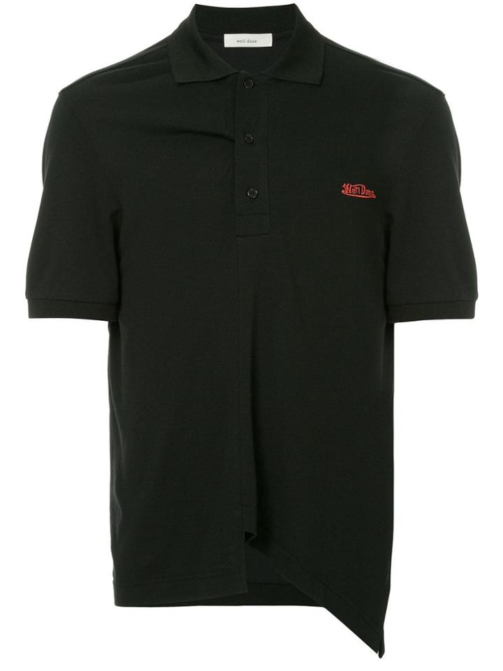 We11done Oversized Polo Shirt - Black