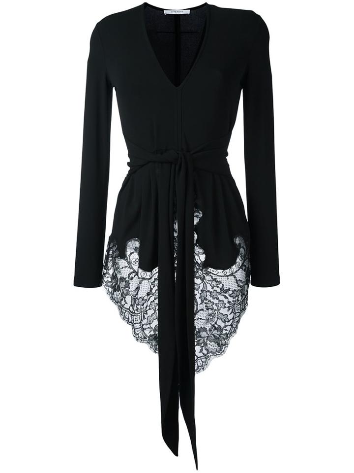 Givenchy Tied Lace Hem Blouse