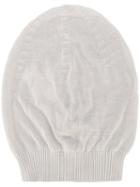 Rick Owens - Knitted Beanie - Women - Cotton - One Size, Nude/neutrals, Cotton