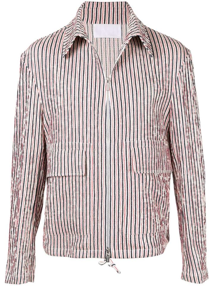 Sean Suen Striped Jacket - Blue