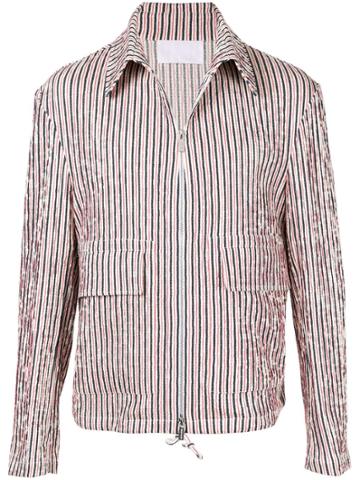 Sean Suen Striped Jacket - Blue