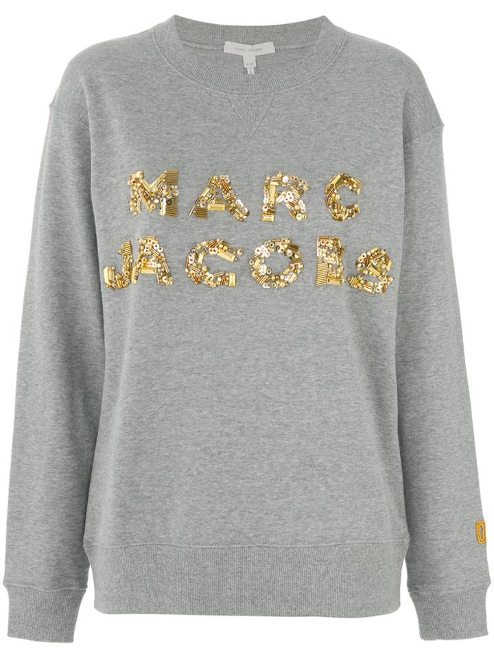 Marc Jacobs Sequin Logo Sweatshirt - Grey