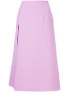 Le Ciel Bleu Side Tuck A-line Skirt - Pink & Purple