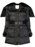 Pinko Oversized Collar Puffer Jacket - Black