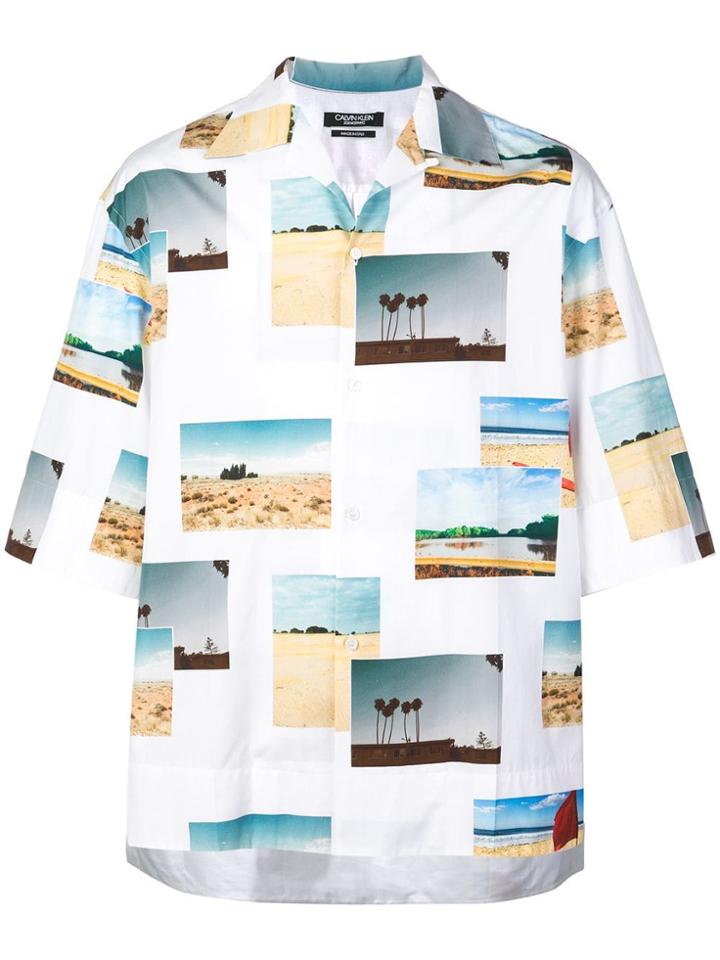 Calvin Klein 205w39nyc Postcard Printed Shirt - White
