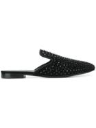 Giuseppe Zanotti Design Embellished Slip-on Slippers - Black