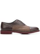 Moreschi Checked Panel Oxford Shoes - Red