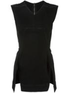 Rick Owens Drkshdw V-neck Tank Top, Women's, Size: Small, Black, Cotton/spandex/elastane/polybutylene Terephthalate (pbt)