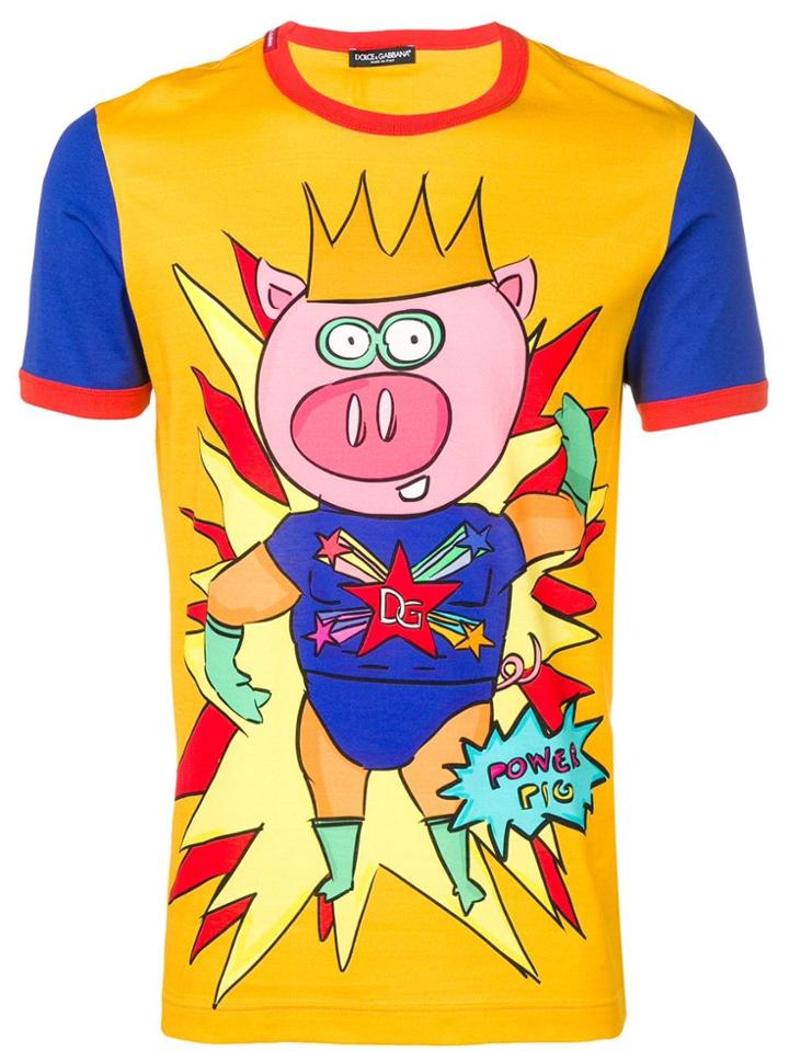 Dolce & Gabbana Super Pig T-shirt - Yellow