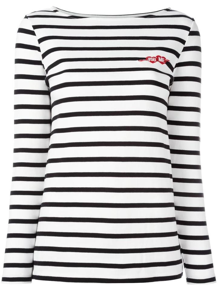 Zoe Karssen Breton Stripe Jumper, Women's, Size: Small, White, Cotton