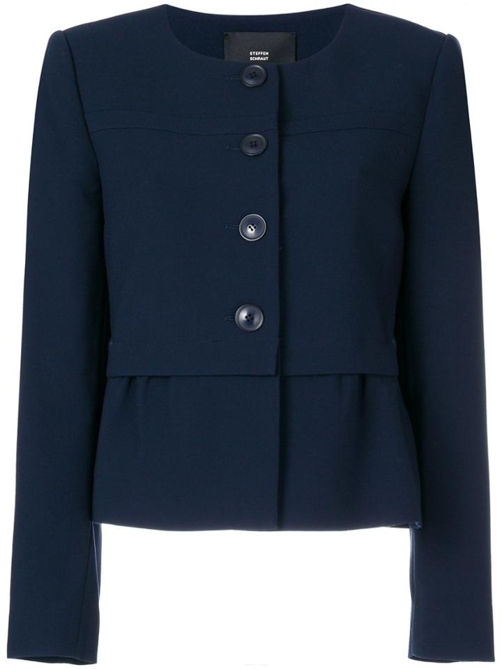 Steffen Schraut Peplum Jacket - Blue