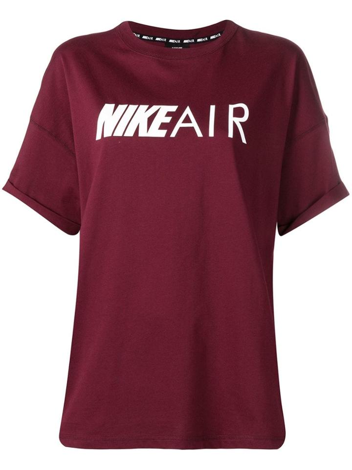 Nike Maroon Logo T-shirt - Red