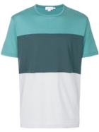 Sunspel Colour Block Crew Neck T-shirt - Green