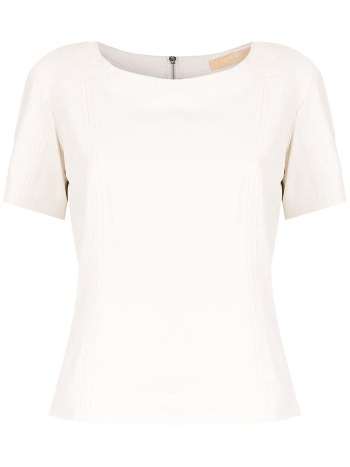 Clé Leather Eliot Blouse - Neutrals