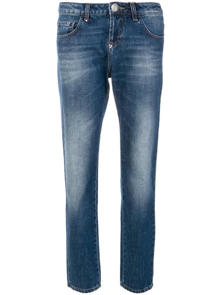 Philipp Plein Fade Effect Jeans - Blue