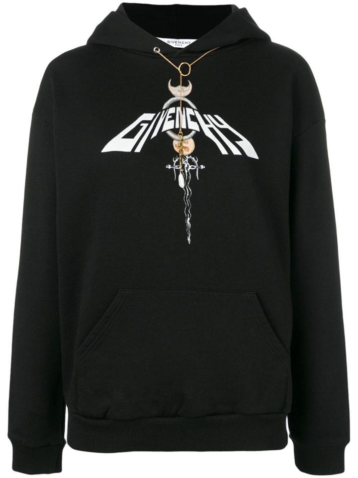 Givenchy Dagger Chain Hoodie - Black