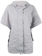 Eleventy - Shortsleeved Hooded Jacket - Women - Polyamide/spandex/elastane/nylon - L, Grey, Polyamide/spandex/elastane/nylon