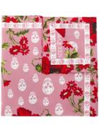 Alexander Mcqueen Skull Floral Print Neck Scarf - Pink