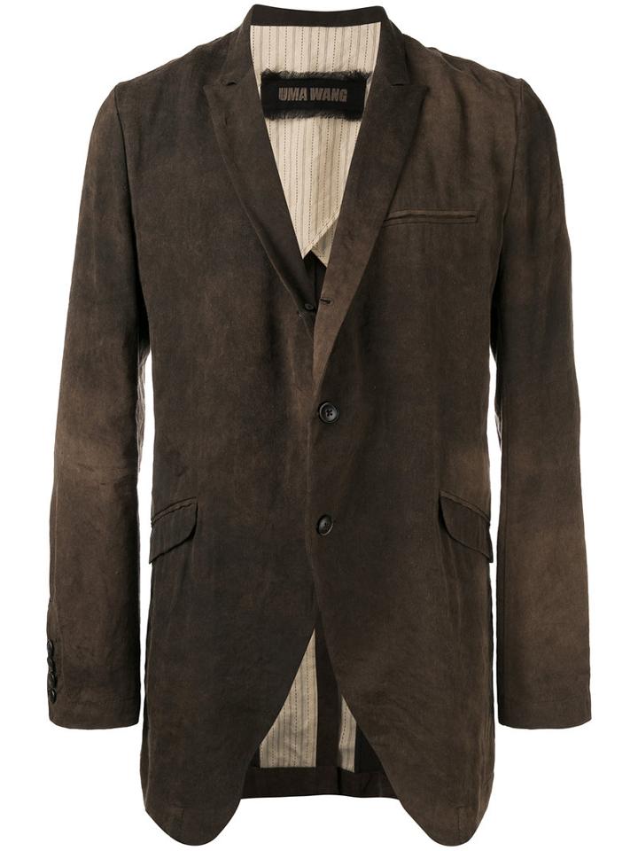 Uma Wang Come Jacket, Men's, Size: Medium, Brown, Linen/flax/viscose/cotton