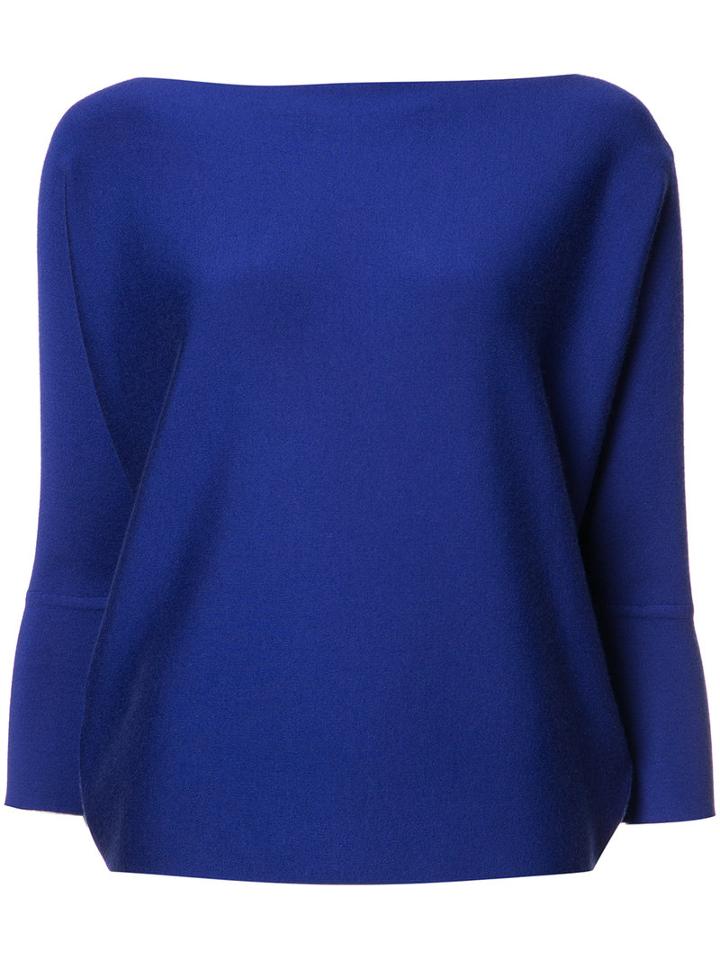 Maison Ullens Boat-neck Cashmere Jumper, Women's, Size: Small, Blue, Cashmere