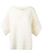 Chloé Perforated Jumper, Women's, Size: Large, Nude/neutrals, Acrylic/wool/alpaca