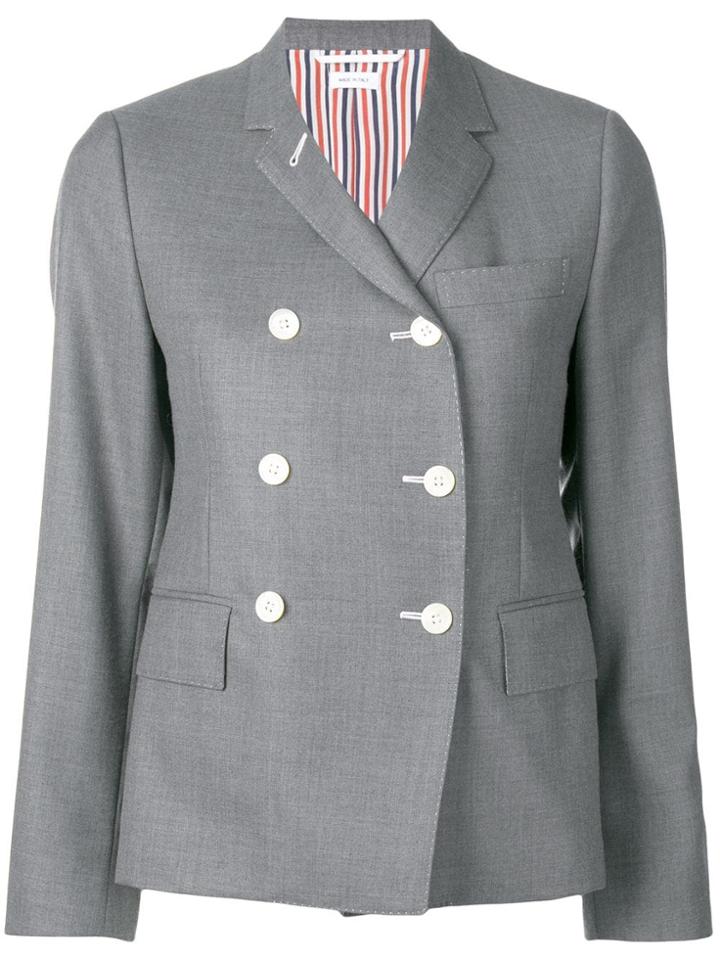 Thom Browne Narrow Shoulder Wool Sport Coat - Grey