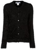 Comme Des Garçons Comme Des Garçons Furry Cardigan, Women's, Size: Large, Black, Nylon