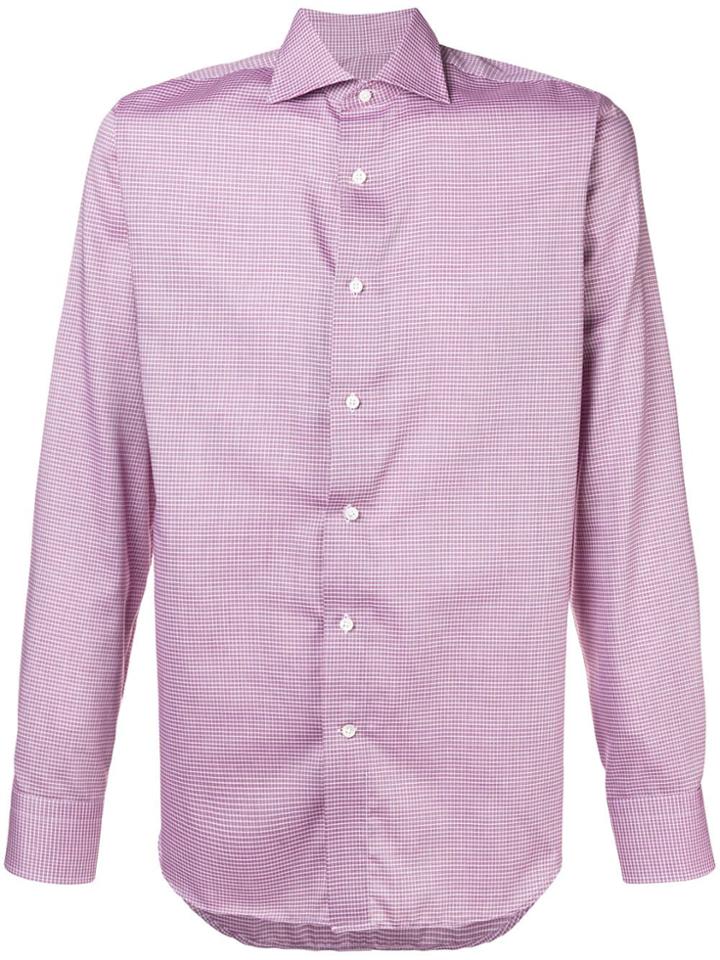 Canali Spread Collar Shirt - Red
