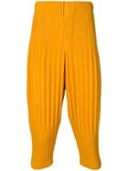 Homme Plissé Issey Miyake Cropped Pleated Trousers - Yellow