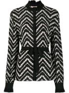 Twin-set Zig Zag Floral Blouse - Black