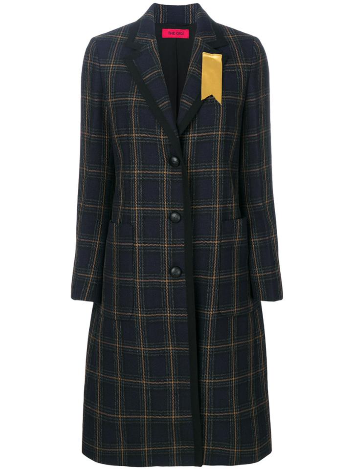 The Gigi Checked Coat - Blue