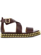 Chloé Studded Platform Sandals - Brown
