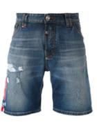 Philipp Plein - Distressed Denim Shorts - Men - Cotton/polyester/spandex/elastane - 32, Blue, Cotton/polyester/spandex/elastane