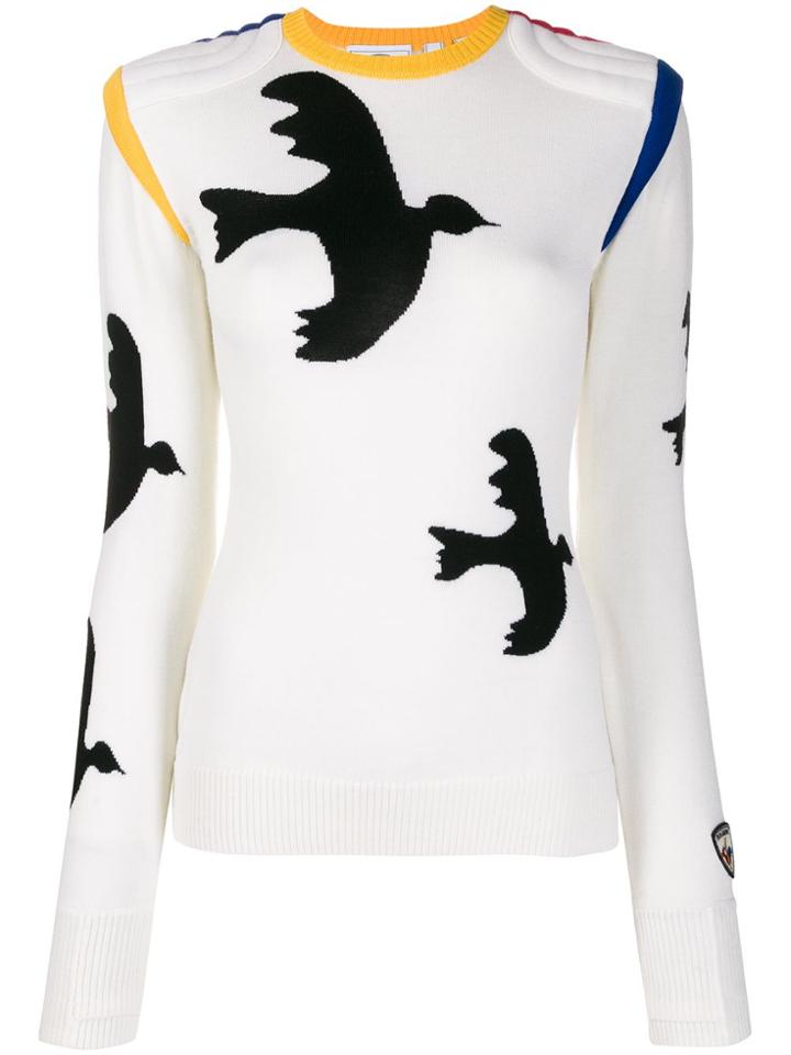 Rossignol Dossard Bird Motif Jumper - Neutrals
